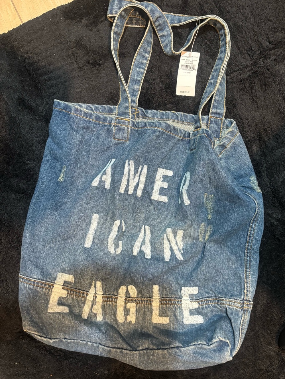 American Eagle Denim Tote Bag - Blue